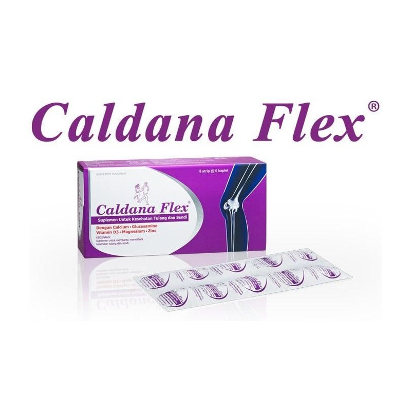 Caldana Flex Per Box isi 30 // Suplemen Untuk Kesehatan Tulang Dan Sendi -  Vitamin Tulang Lanjut Usia