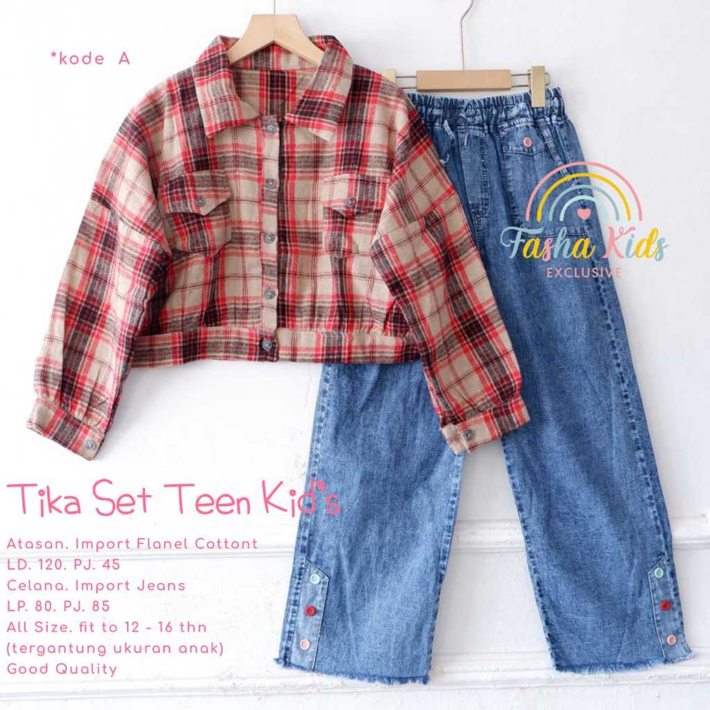[ORI 100% Fasha Kids] TIKA / KEYLA /ALIKA /TASYA SET TEEN KIDS  SETELAN ANAK SET KIDS TEENS PAKAIAN 