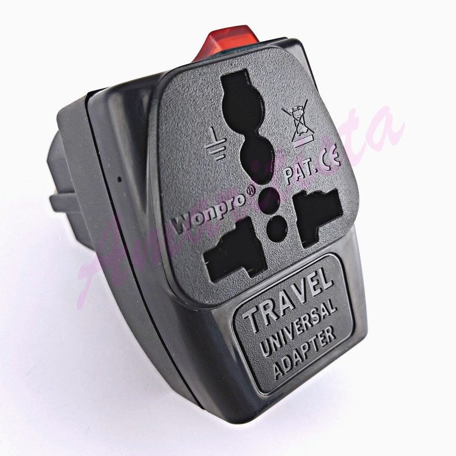 Steker Arde Over / adaptor Universal Cabang 2 Wonpro + Saklar On/Off