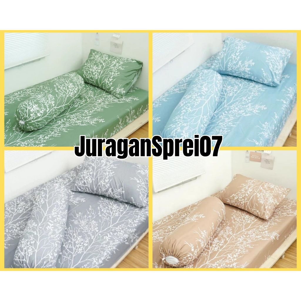 Sprei Single Bed No.4 90x200 Motif Bunga | Sprei Homemade Murah Berkualitas | Sprei set sudut karet 