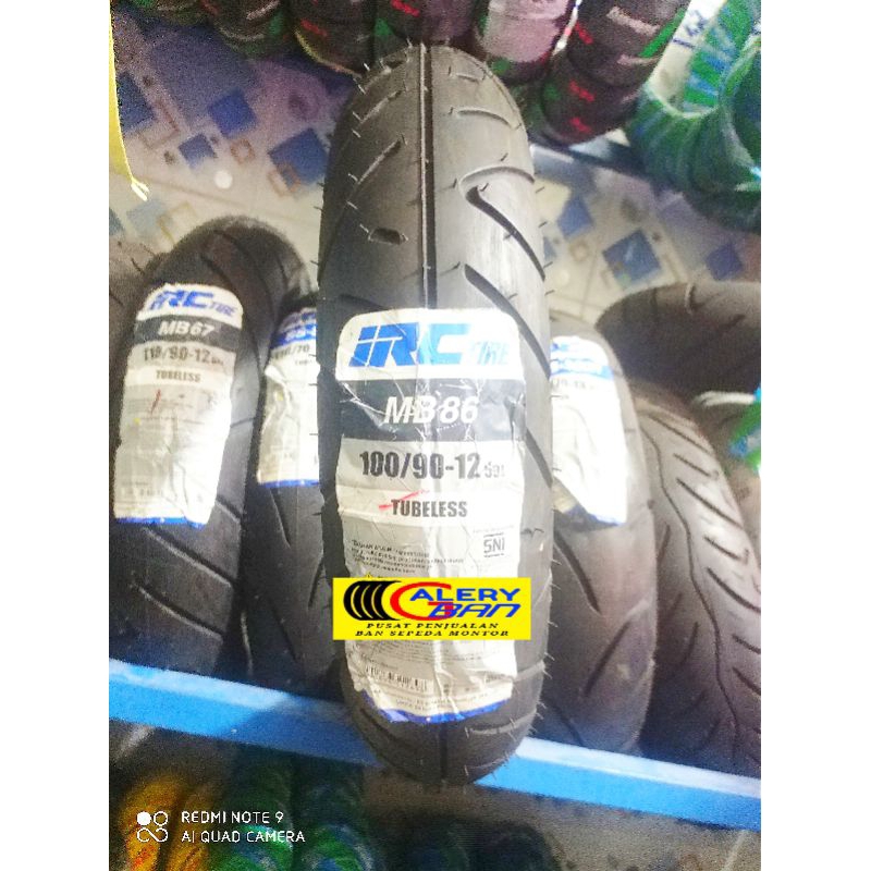 BAN MONTOR MATIC TUBELES IRC NB 86 100/90-12 BAN DEPAN SCOOPY RING 12 ban 100/90-12 ban scoopy 100/9