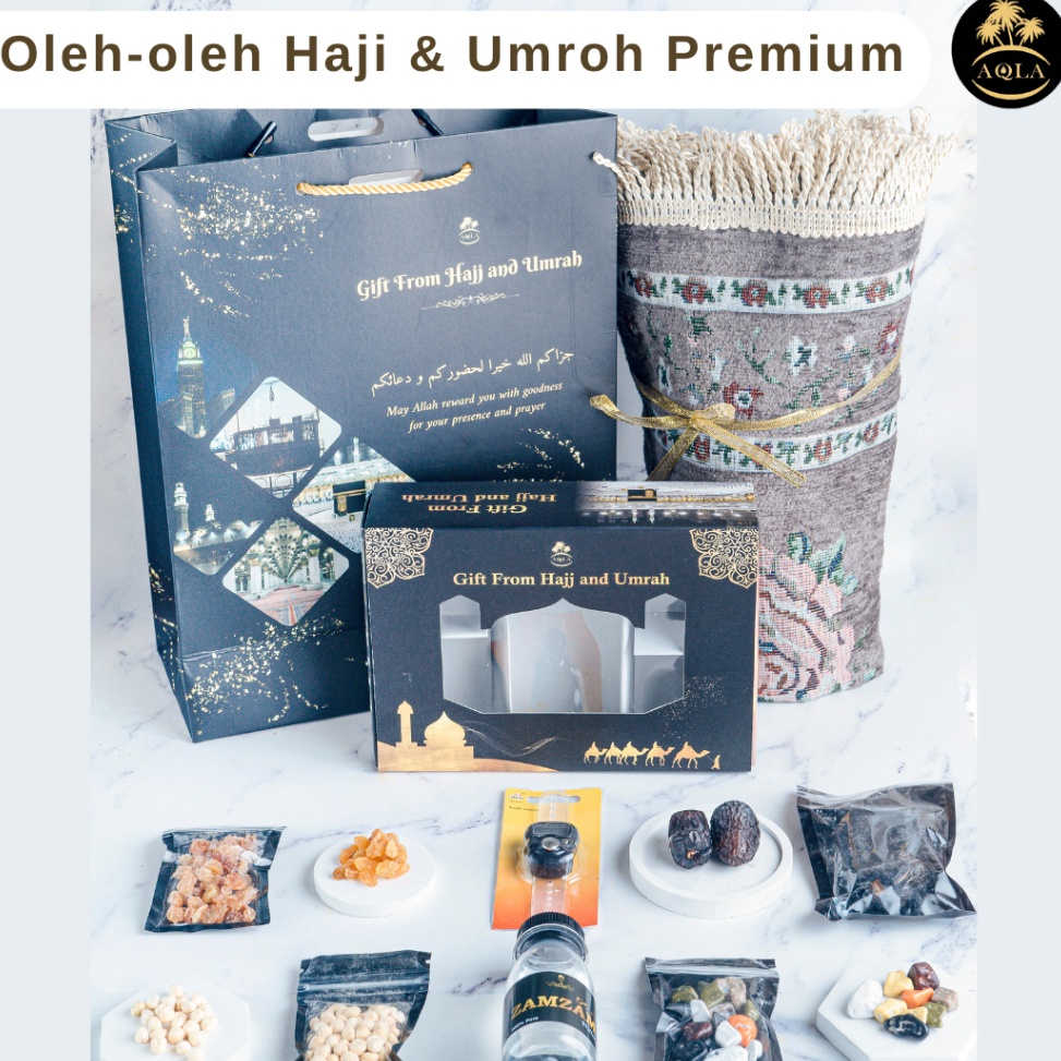 

GROSIR MURAH Oleh oleh Umroh dan Haji Premium / Paket Oleh oleh Umroh dan Haji / Sajadah Paperbag Kurma Ajwa Air zam zam asli 100%