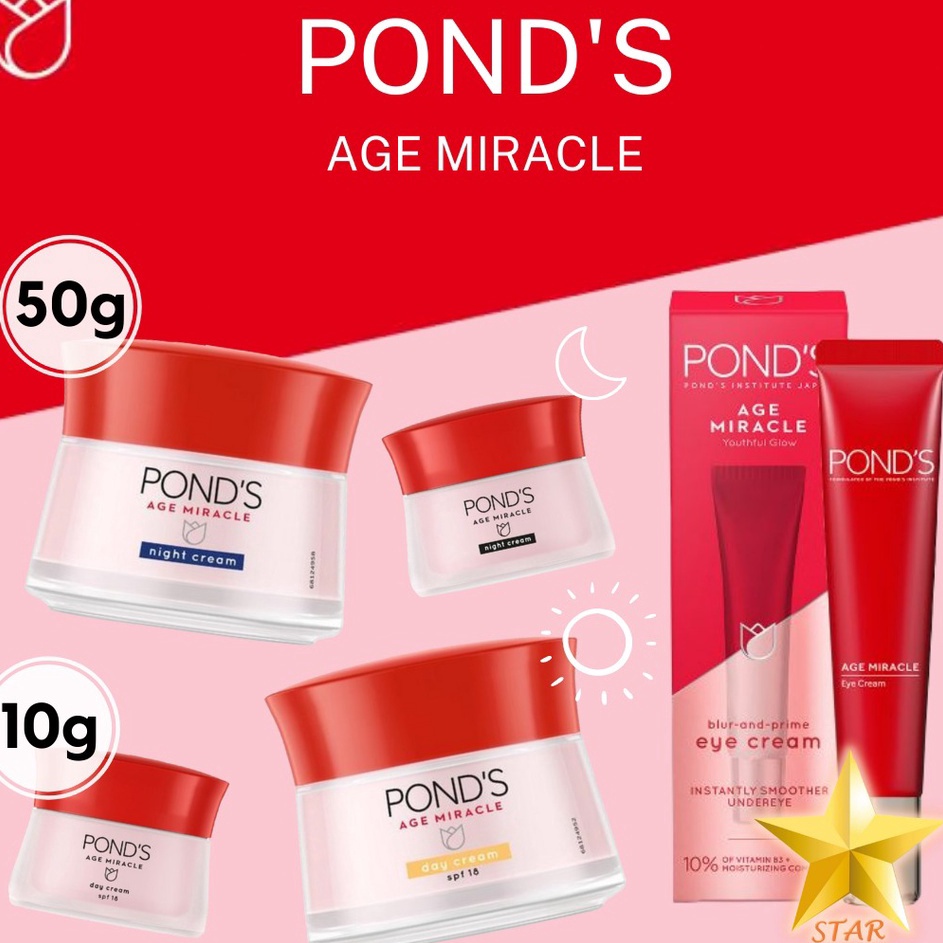 ORIGINAL Pond's Age Miracle Ultimate Youthful Glow Day Cream  / Night Cream / Cleanser Sabun / Eye C