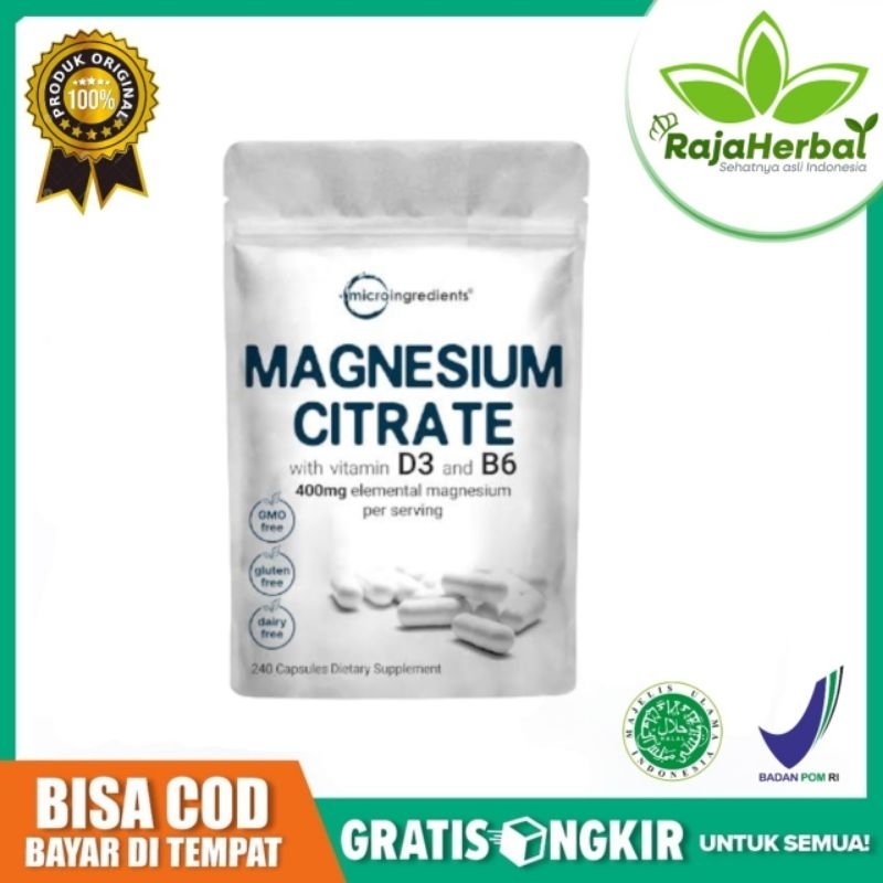 Microingredients Magnesium Citrate 400mg 240 Capsule