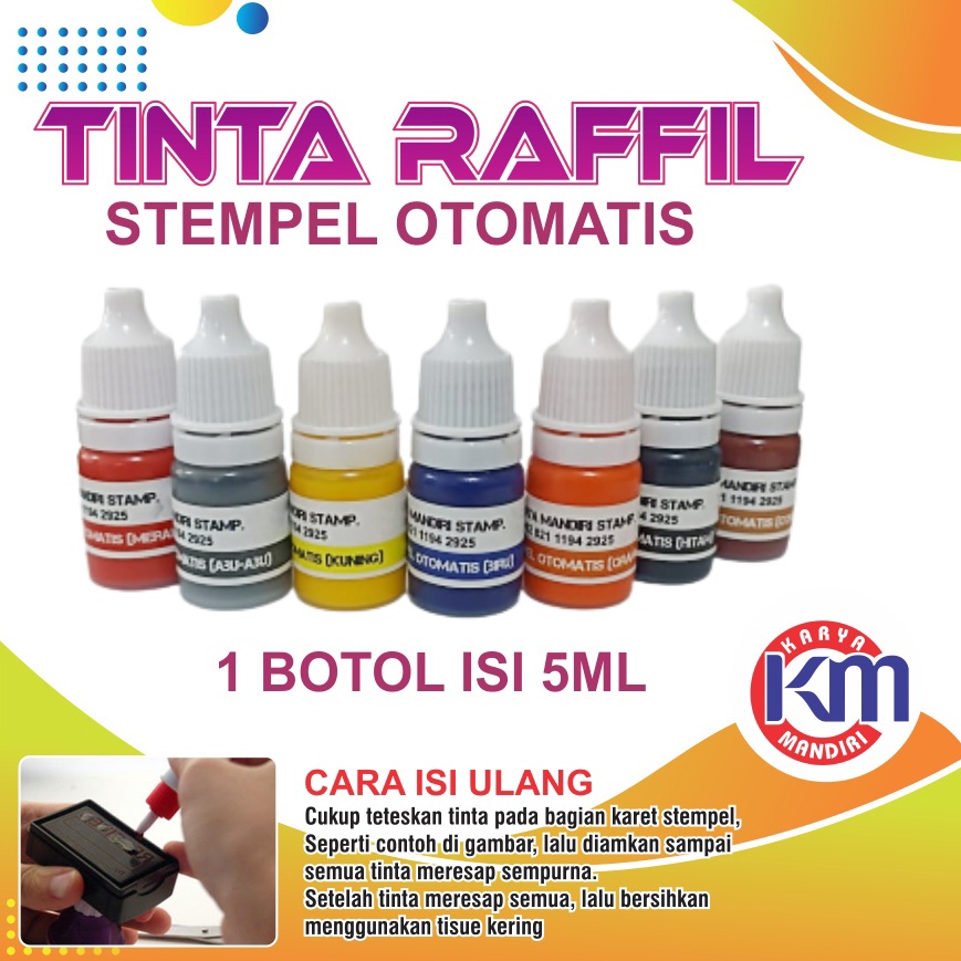 

Kekinian.. tinta stempel otomatis 5ml varian warna terlengkap 99T