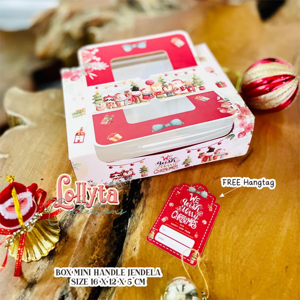 

Box Mini handle 16 x 12 x 5 cm Tema Natal / Christmas