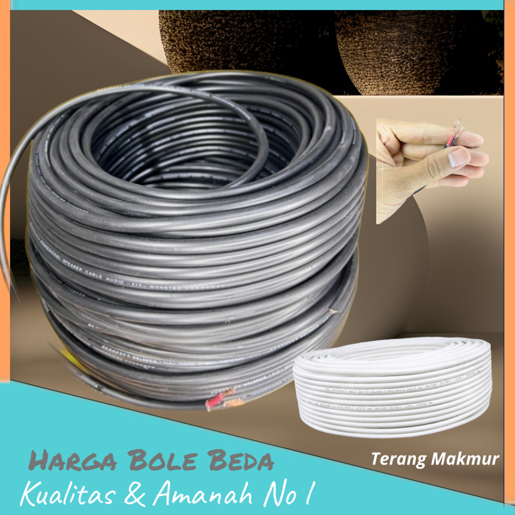 Kabel Listrik Isi 2 Ukuran 2x0.75 Hitam dan Putih