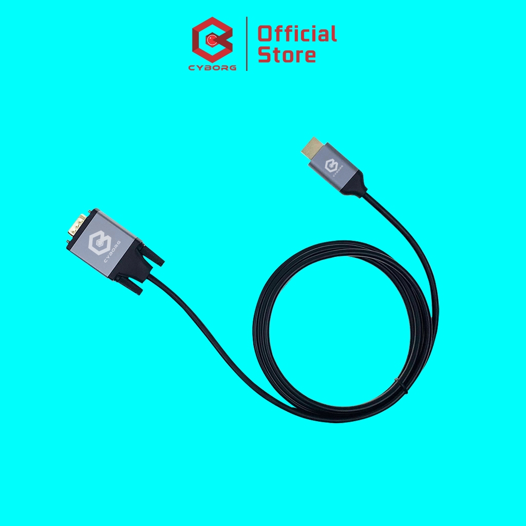 Cyborg HDMI Converter Cable Converter ( HDMI To VGA ) Non Audio 1.8 M