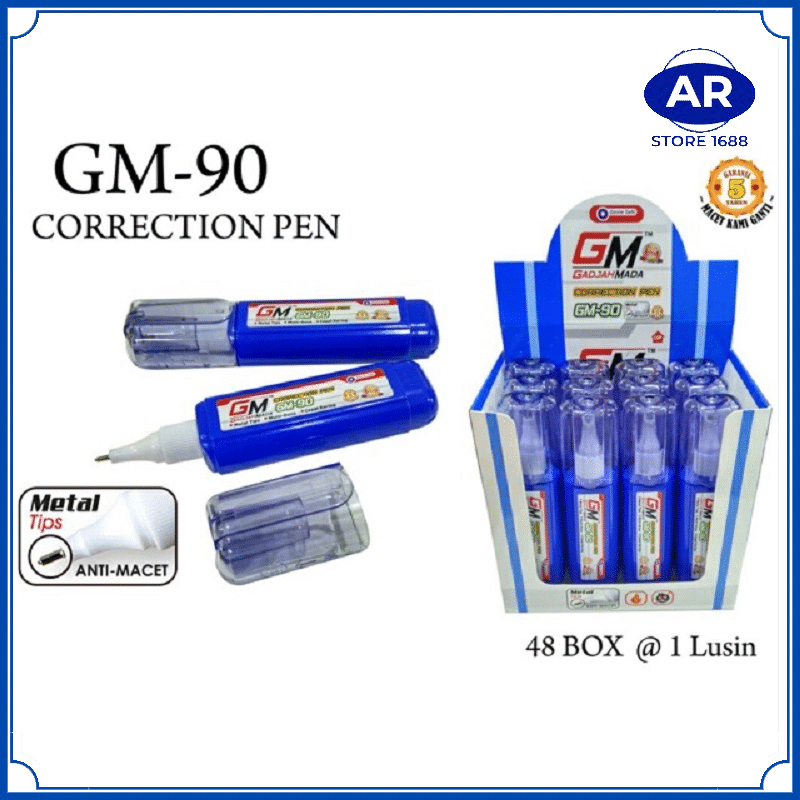 

AR- Correction pen / tipe ex/ tip ex gajah mada tip x