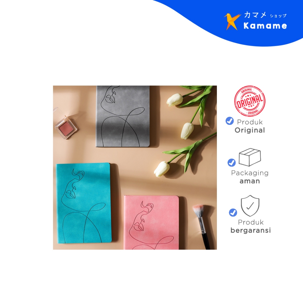 

Deli Leather Cover Notebook - Gray N126L 210MM*143MM 96 Sheet - Kamame