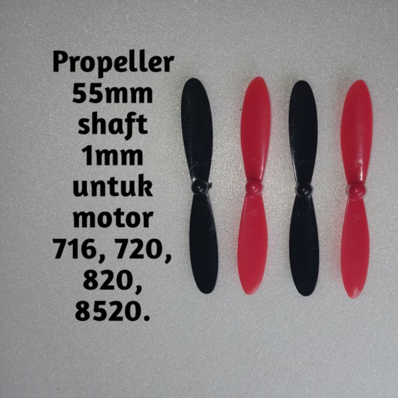 Propeller baling-baling rc pesawat ukuran 55mm shaft 1mm