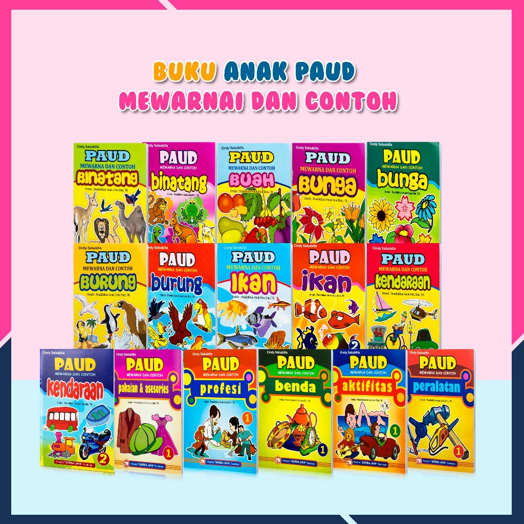 Buku Anak Paud Mewarnai Dan Contoh