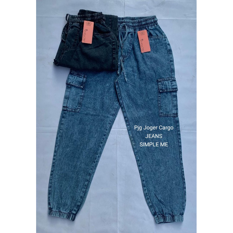 celana simple me cargo joger jeans