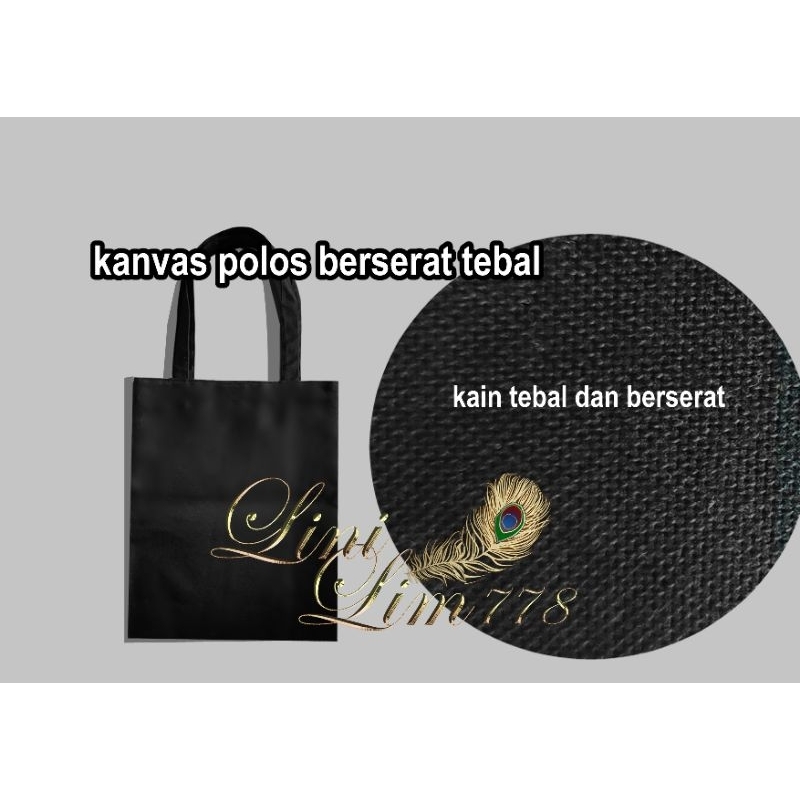 totebag kanvas hitam/totebag kanvas/totebag/totebag prakarya lukis/tas sablon/tas wanita/tas anak ku
