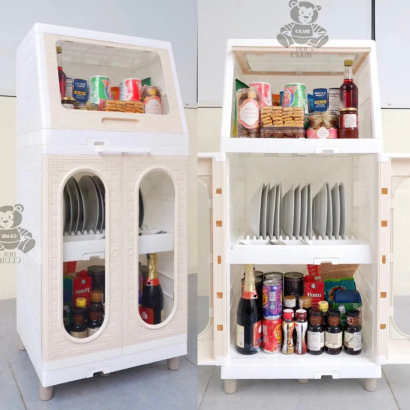 Lemari Piring Kaca Rak Piring JUMBO CLUB Dishrack HIMALAYA 3 Susun