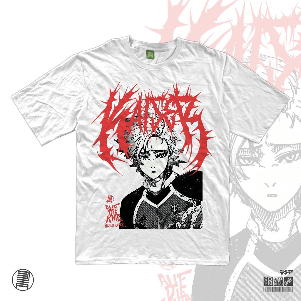 T-Shirt Kaiser Michael Bastard Munchen Blue Lock Manga Anime Wibu Japanese Baju Jepang Kaos DJA Clot