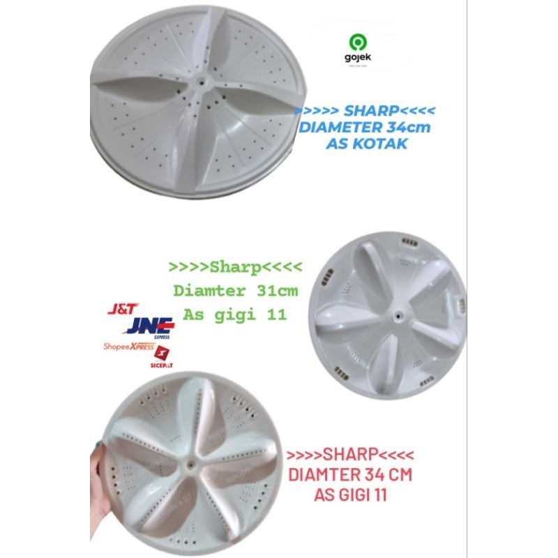 PULSATOR / PULSTATOR MESIN CUCI SHARP AQUA AUTO D 34 CM GIGI 11/ As KOTAK / 31 GIGI 11 COD MURAH BES