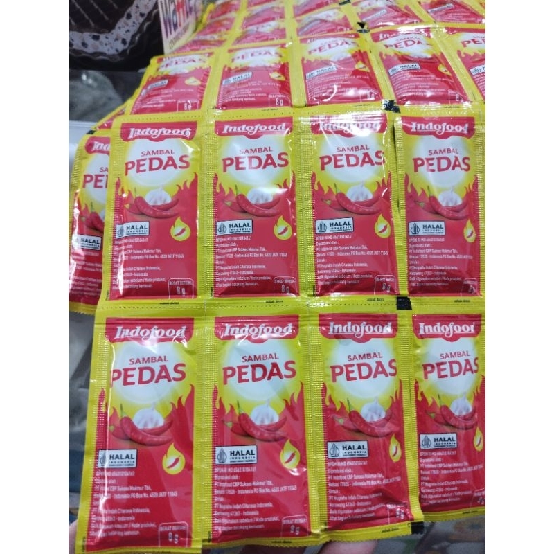 

Saos Sambel Pedas Indofood Sachet 8g (1 Renteng = 12 Pcs)