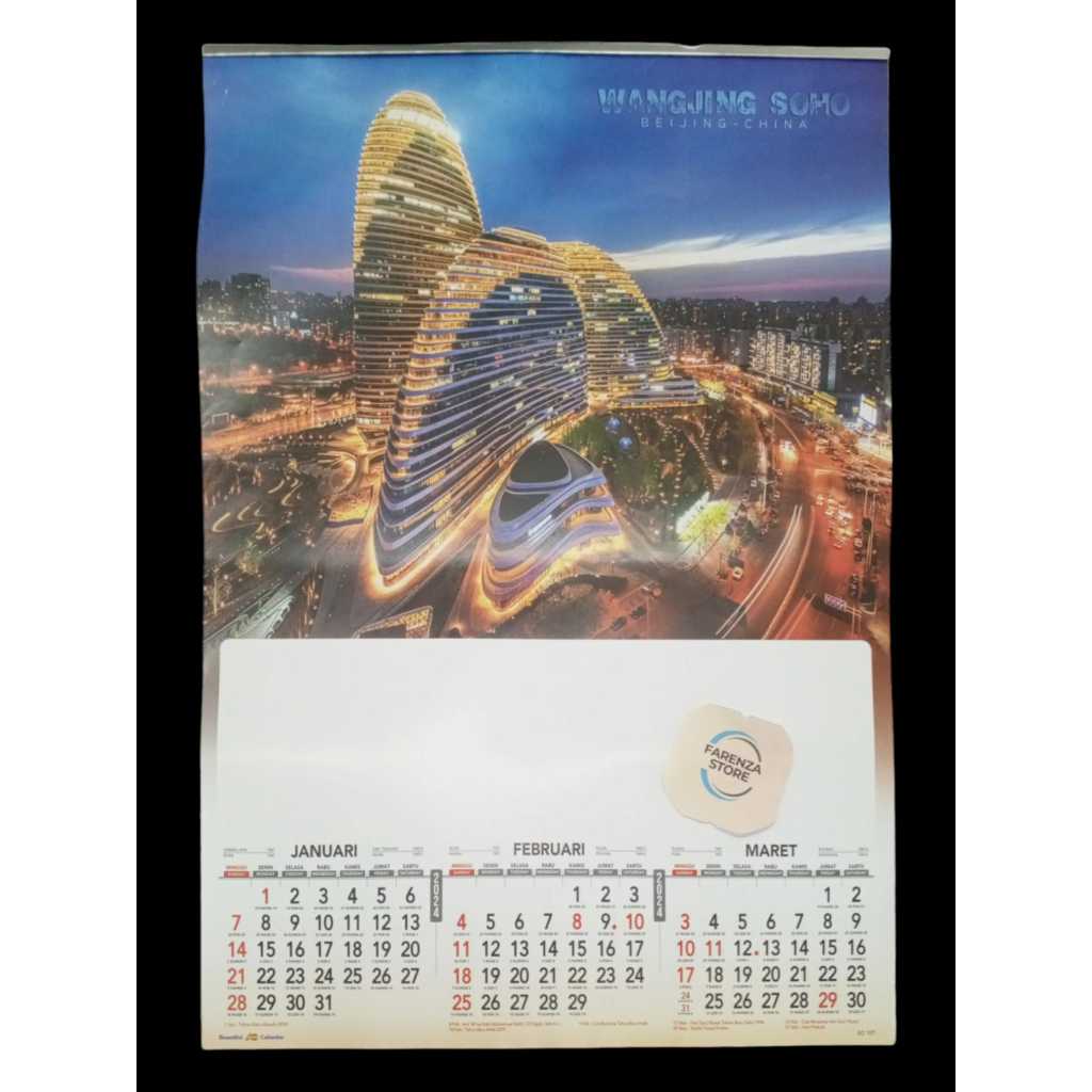 

Kalender Dinding Triwulan 2024 Motif Kota Dunia AO 107