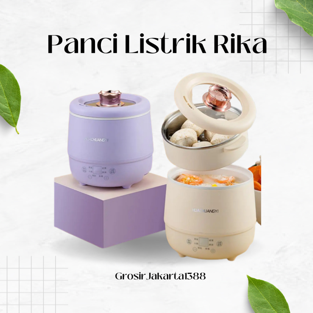 Rice Cooker Mini Panci Rice Cooker Kecil Panci Listrik Serbaguna Alat Masak Nasi Ukuran 1.8 Liter