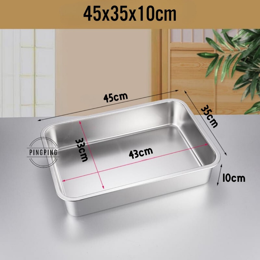 HJK Nampan Stainless Steel / Nampan Baki Stainless Steel / Nampan Kotak Stainless Steel