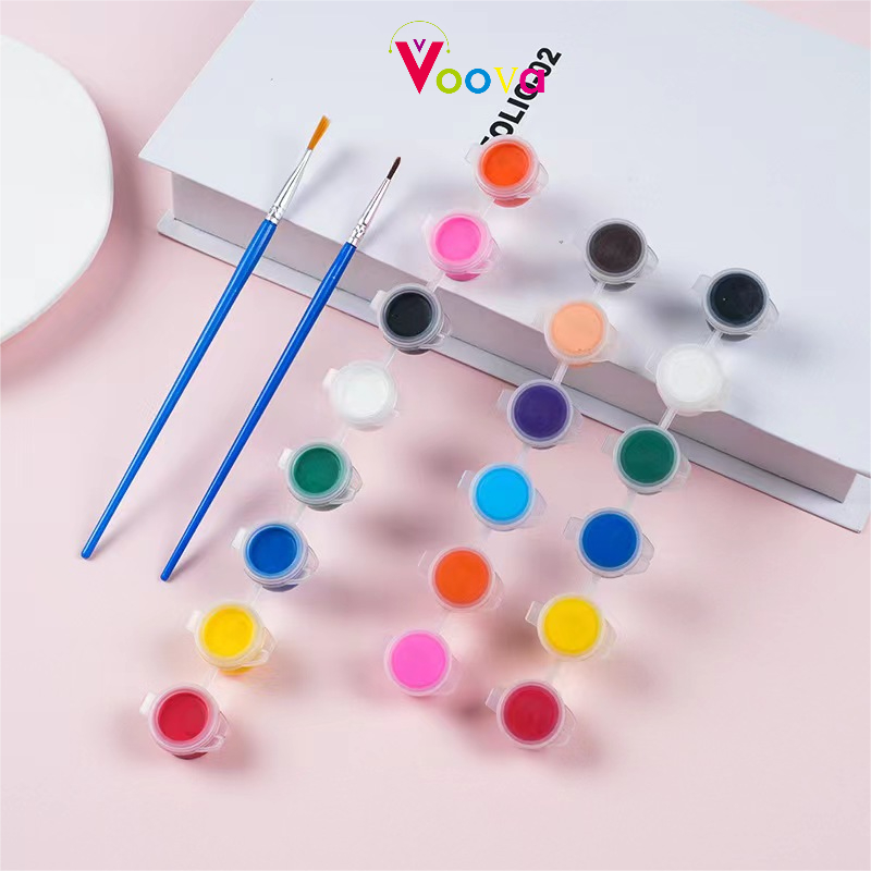

VOOVA Cat Lukis / Akrilik / Acrylic Paint Set 6 / 12 / 36 Warna / Cat Akrilik Kanvas Lukis Canvas Paint Acrylic Color 3 ml/ Free Kuas