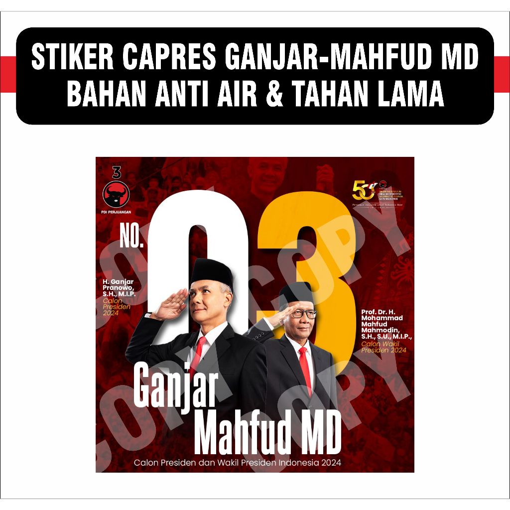 

STIKER CAPRES CAWAPRES GANJAR - MAHFUD MD