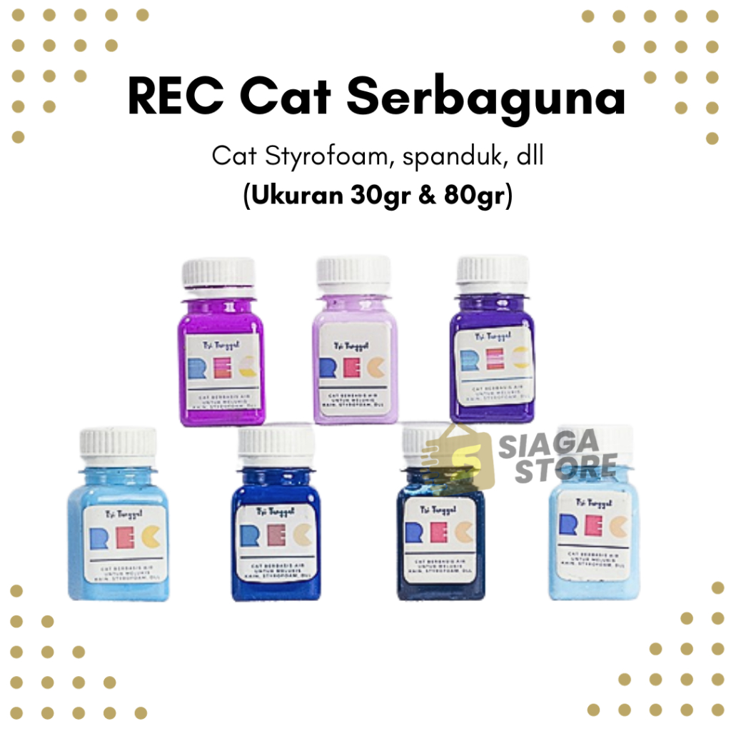 

REC 30gr - 80gr Cat Serbaguna Styrofoam Water Based Kain Lukis