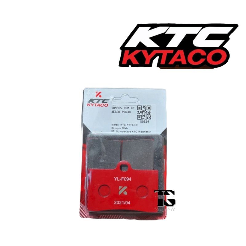 Kampas Rem Kaliper 4 Piston Merk KTC Kytaco // Kampas Rem Kaliper 4 Piston 1 Pin Original Kytaco