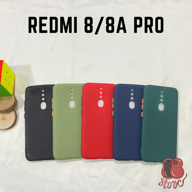 Softcase Redmi 8 / 8A Pro Makaron Button Silicon Case Lentur Fleksibel