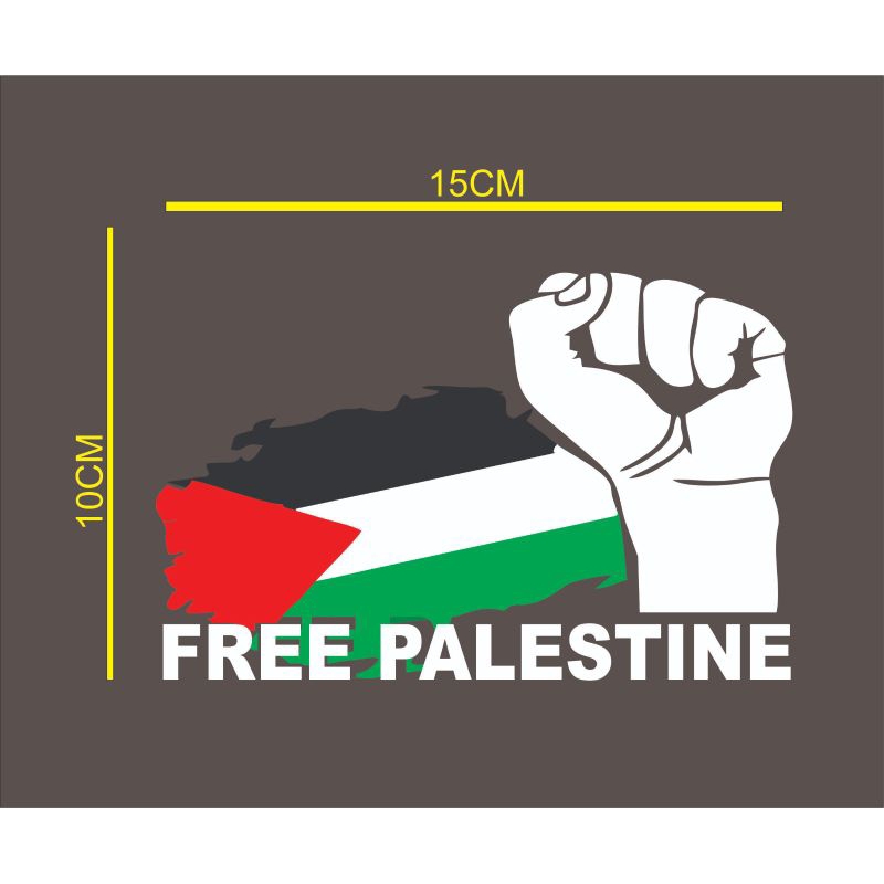 

cutting sticker free palestine - bahan pospor kualitas premium - harga /pcs