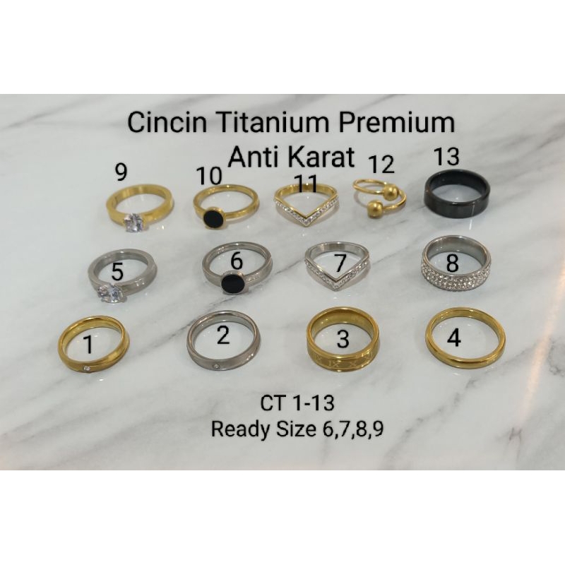Cincin Titanium 5pcs 100k cuci gudang