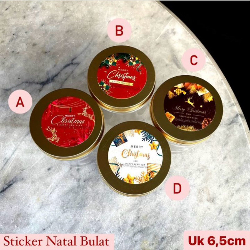 

(isi 10pcs) [CHRISTMAS EDITION] Sticker Natal Bulat Uk 6,5cm
