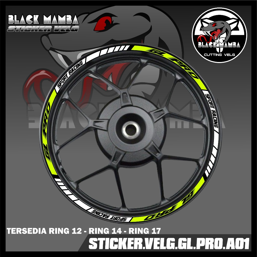 STICKER VELG GL PRO - STIKER LIS LIST VARIASI BAN/VELG GL PRO A01