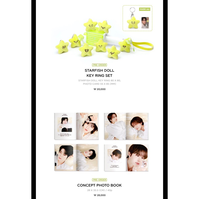 [PO] NCT 127 THE UNITY OFFICIAL MD 2ND LINE UP (STARFISH KEYRING DOLL)