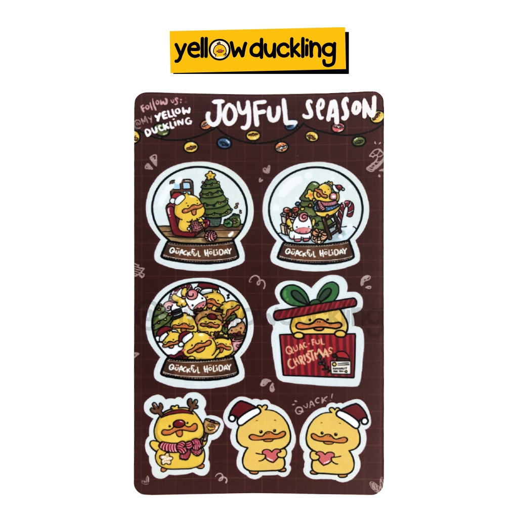 

STICKERS - CHRISTMAS - JOYFULL SEASON - LIMITED EDITION - JURNAL STUDYGRAM DOFF MATTE FINISH WATERPROOFStickers - CHRISTMAS - JOYFULL SEASON - My Yellow Duckling