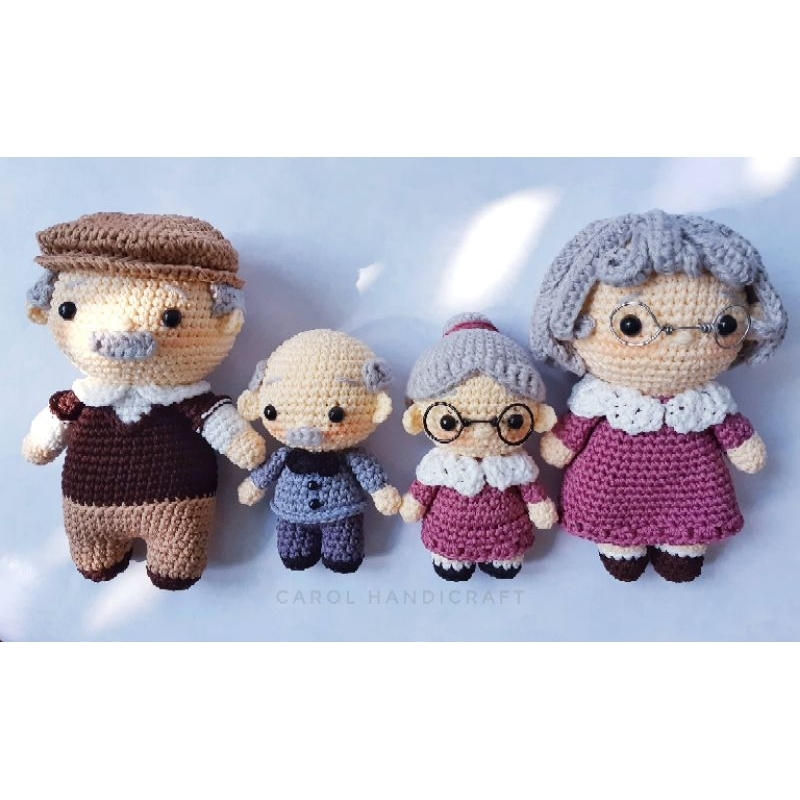 Amigurumi Akong Ama Paitu / Boneka Kakek Nenek