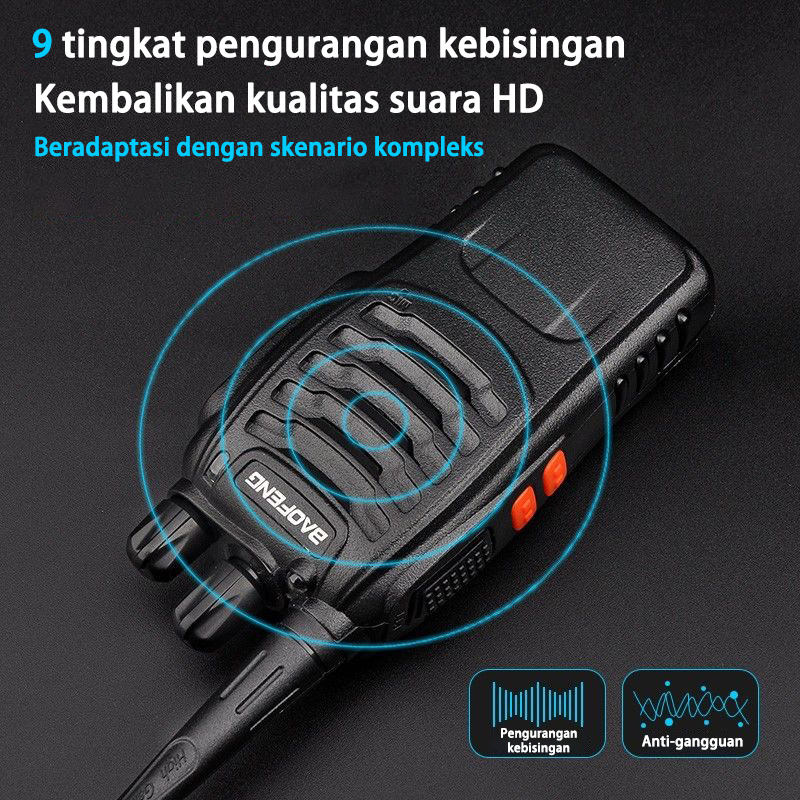 【Ready Stock Cod 】Walkie Talkie BF 888S HT Waterproof Portable Walky Talky Jarak Jauh 10km(Max) 2 Way Radio Walkie Talkies HT Handy Talky Radio Set With Charger