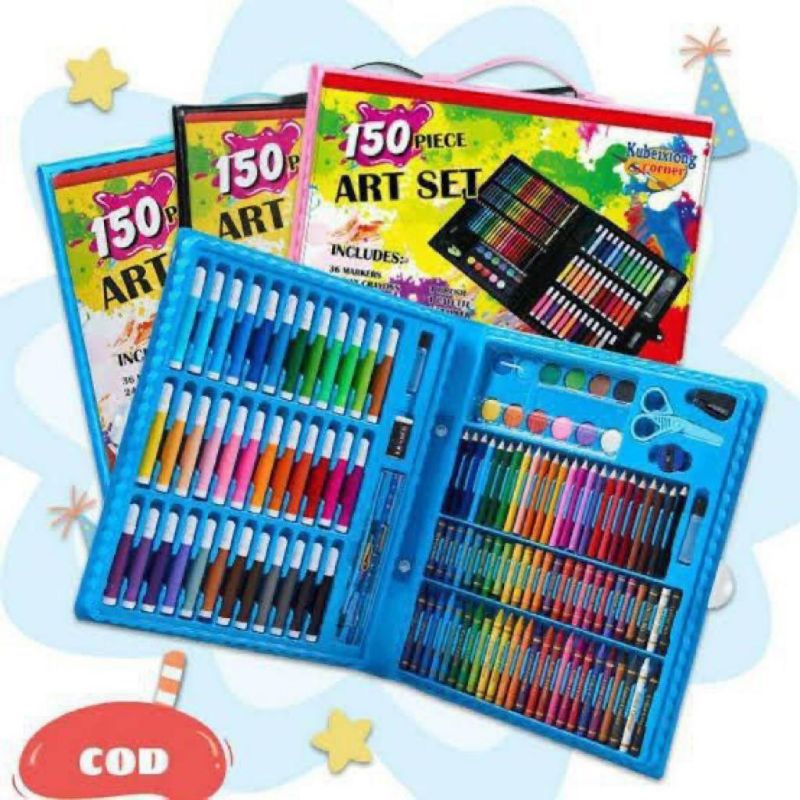 

Pensil / Spidol / Crayon / Pastel Warna Anak Art Set Krayon isi 150 pcs Murah