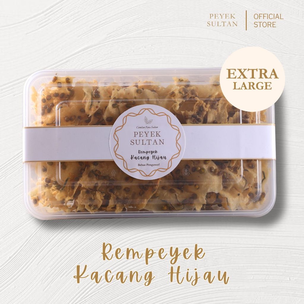 

PEYEK SULTAN - Rempeyek Kacang Hijau (Box - Extra Large XL)