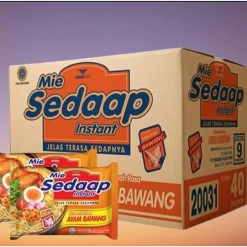 

Mie sedap ayam bawang 1 dus isi 40pcs