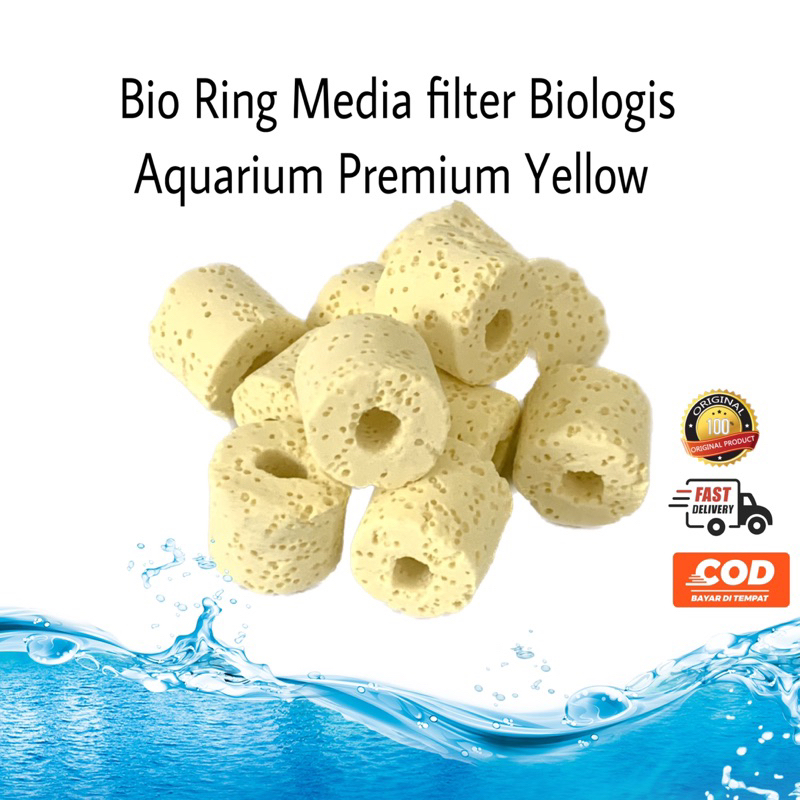 Bio Ring Media Filter Biologis Aquarium Premium Yellow