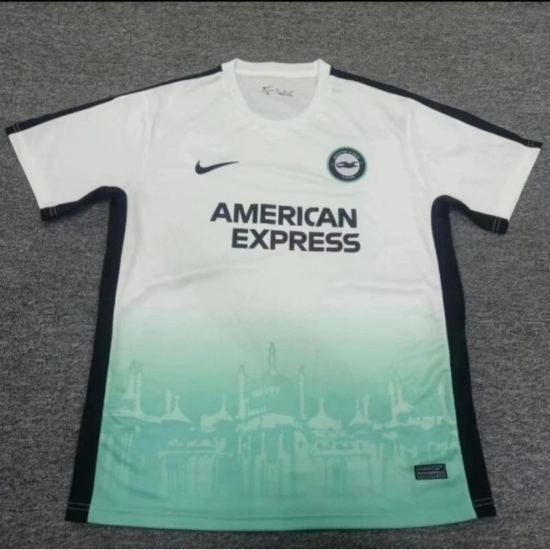Jersey Kaos Baju Sepak Bola Brighton Hove Albion BHA Home Away 3rd Third Putih Klub Club Medioker An