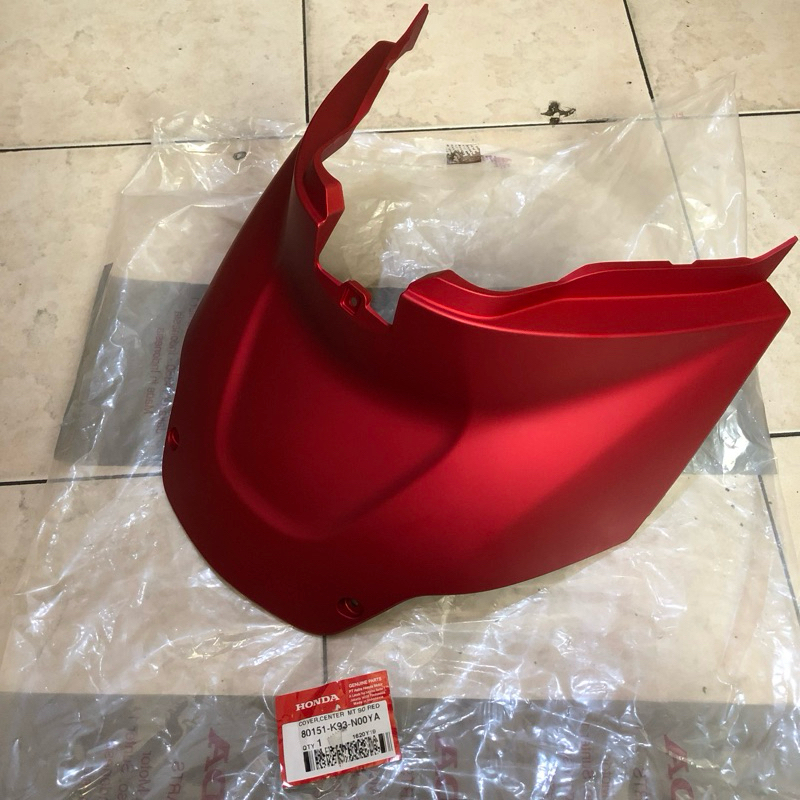 Cover tangki cover body tengah bawah jok Scoopy esp K93 2017-2019 Merah doff ori