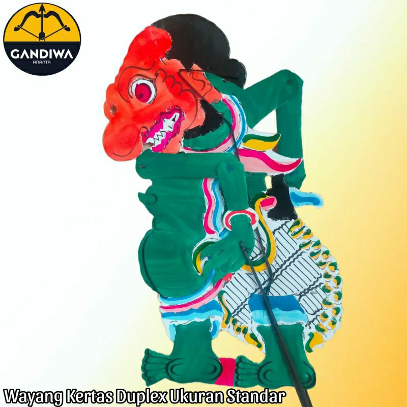 wayang kertas duplex buto gundul buto terong