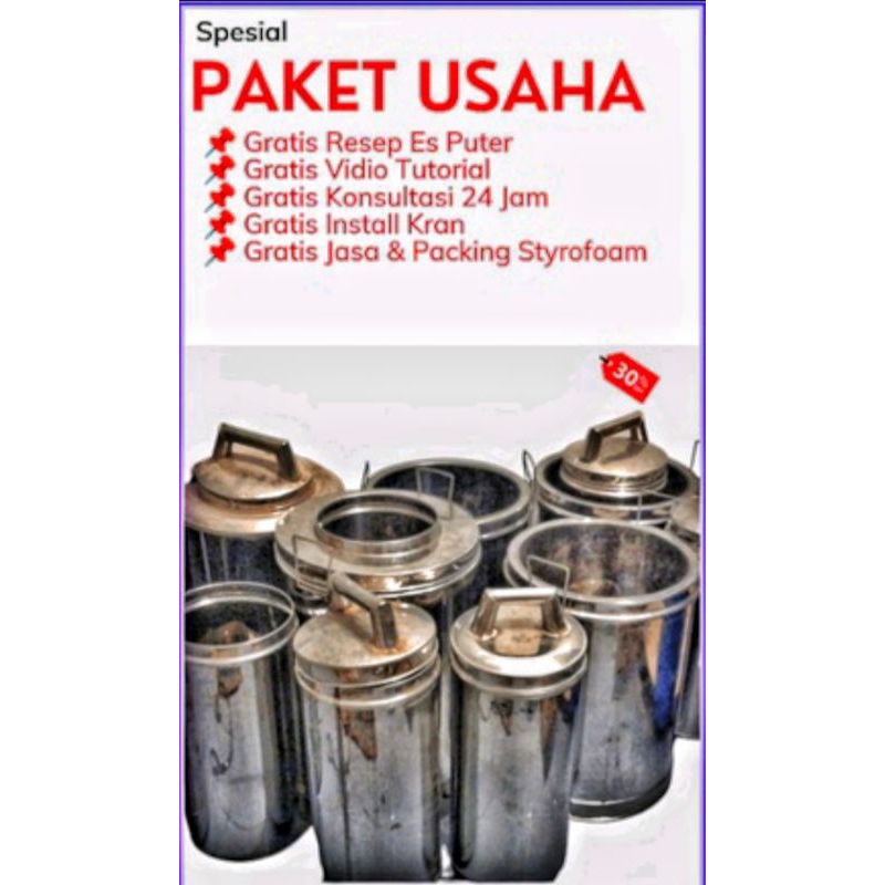 TABUNG ES PUTER 20 LITER LENGKAP