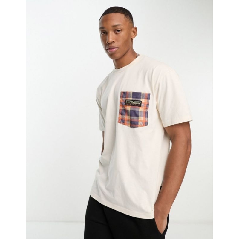 Napapijri Candolle Pocket T-Shirt Whitecap Gray Original