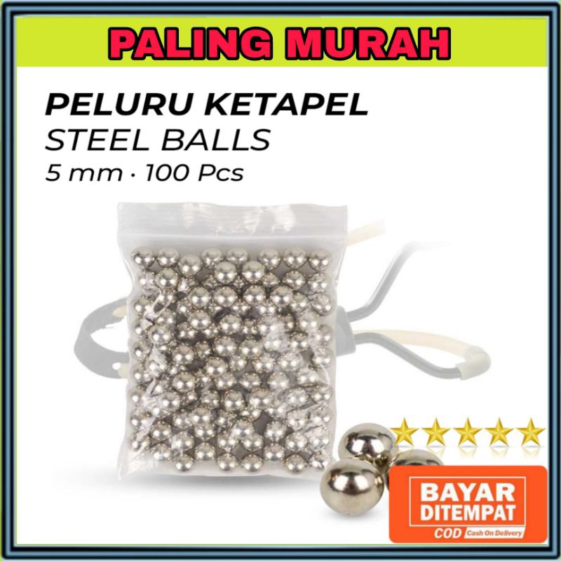 Yernea Peluru Ketapel As Tengah Sepeda Steel Balls 100PCS - MBP5 - Silver