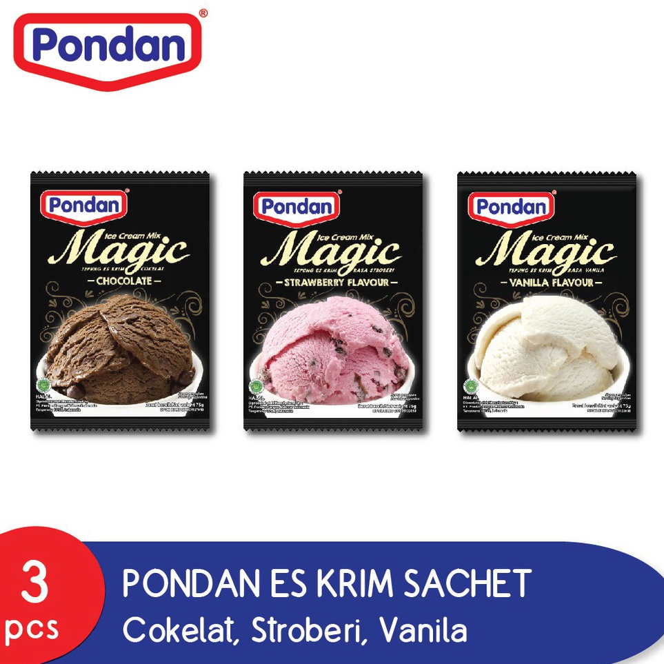 

Pondan Paket Es Krim Sachet (Cokelat, vanila, stroberi)