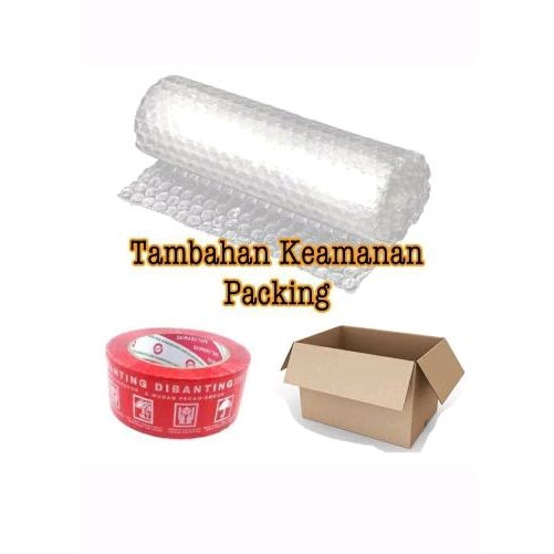 

tambahan packing dus dan bubble warp untuk keamanan extra